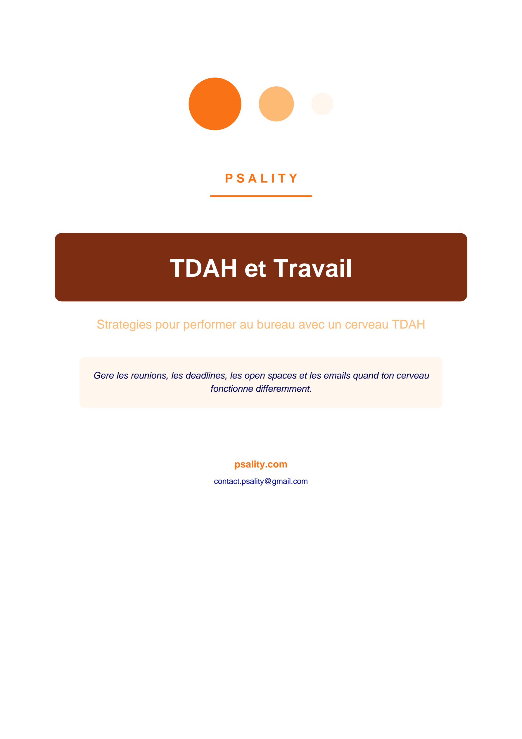 TDAH et Travail