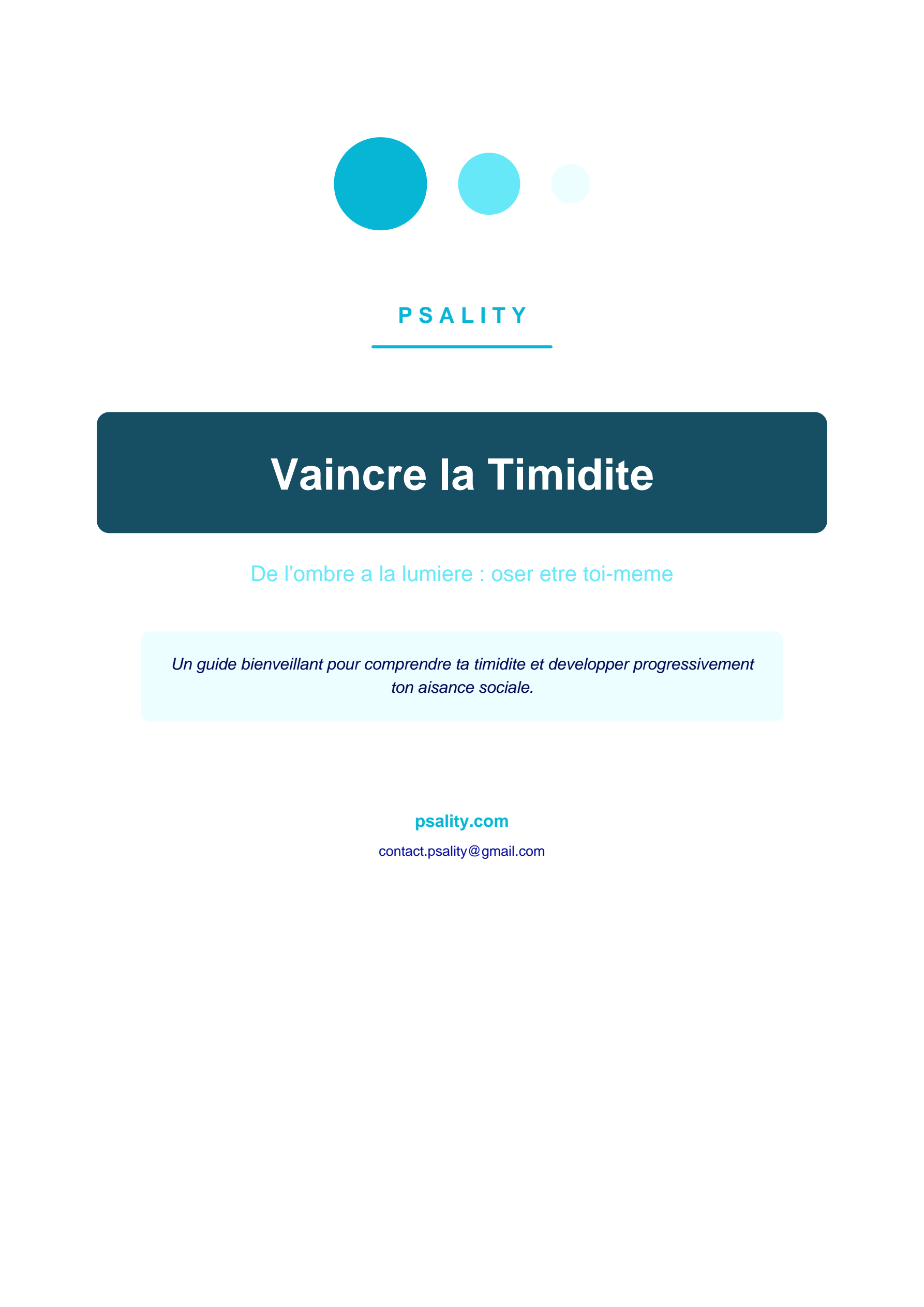 Vaincre la Timidité
