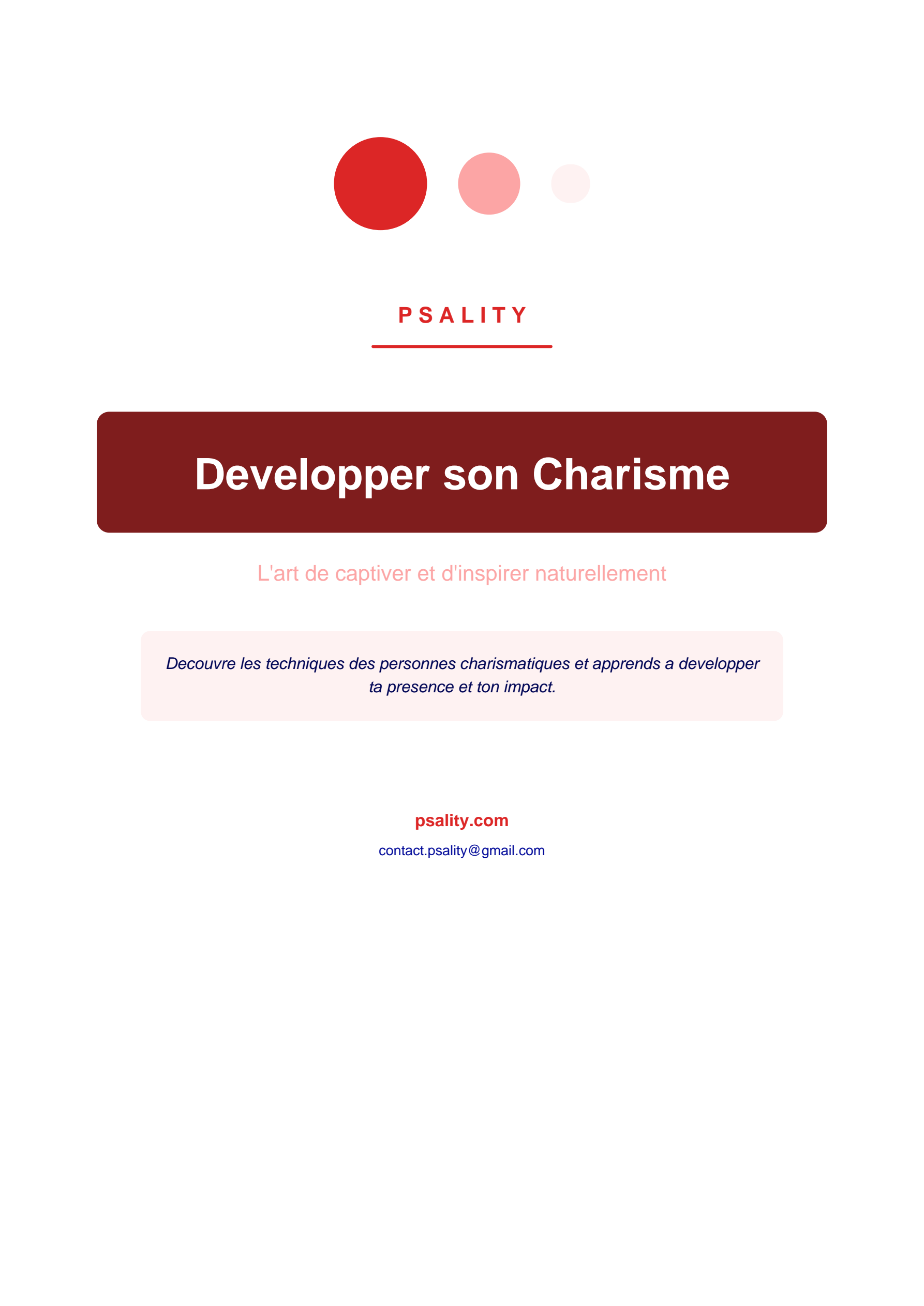 Développer son Charisme
